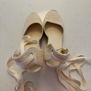 Soludos Marseille Wedge Size 10, La Concha Ivory